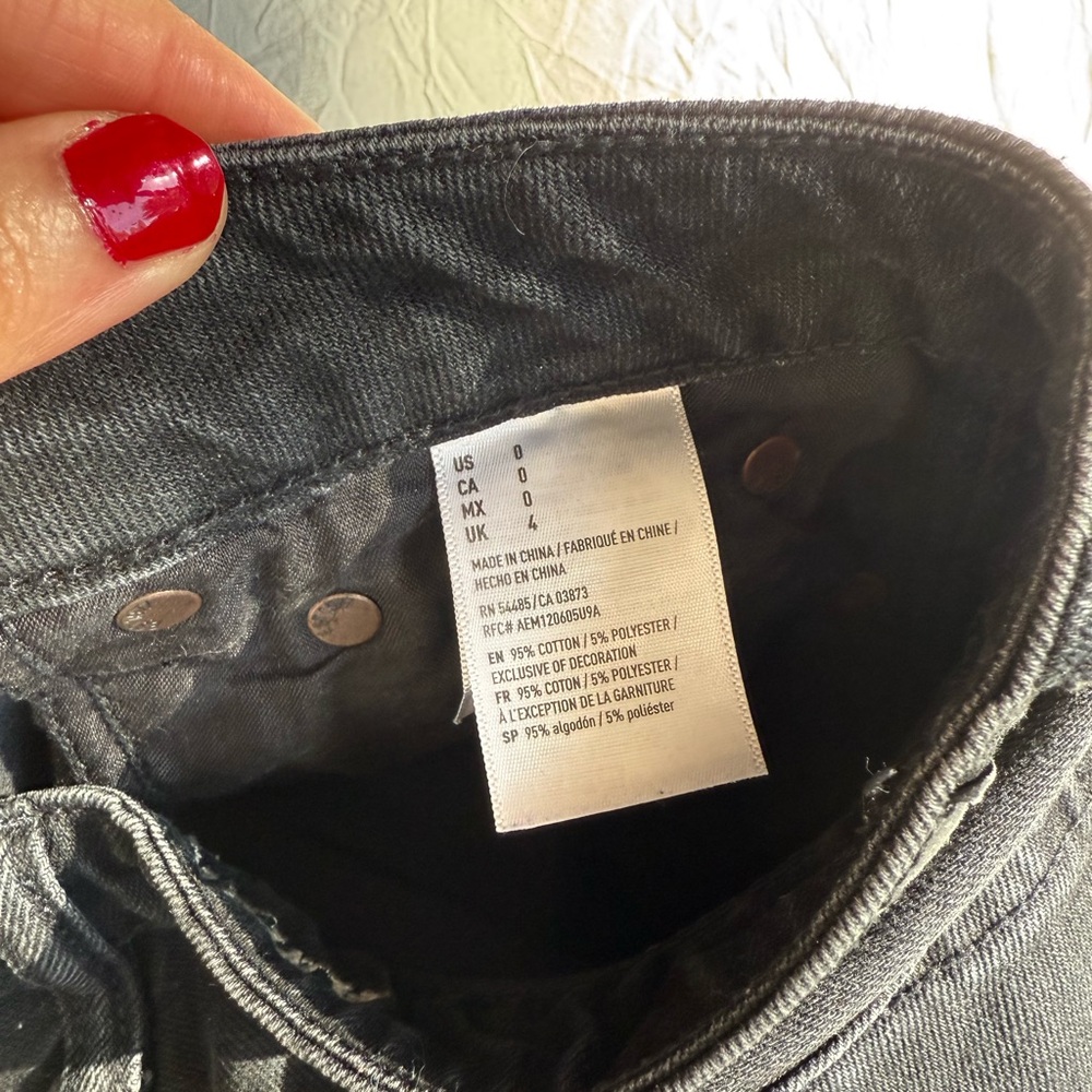 American Eagle Black Denim Mini Skirt - Picture 6 of 6